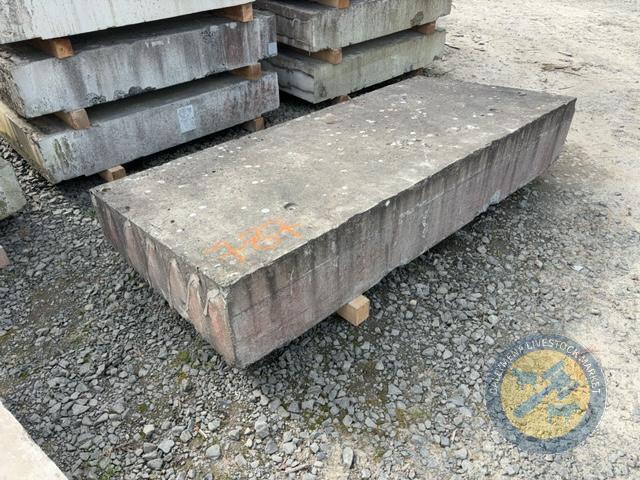 x1 7' long x 3.5 ft wide sloping concrete slab