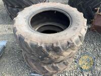 2x 440/65 R24 good year tyres - 2