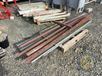 32 sheets of corrugated various lengths up to 8ft, 8 lengths of angle iron - 2
