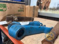Blue hydraulic lift arms