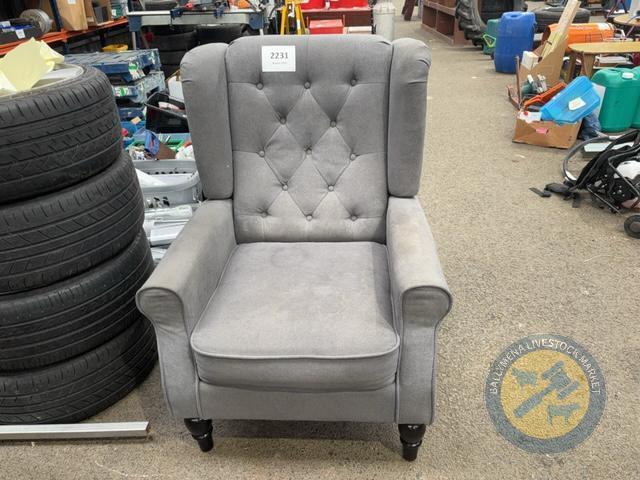 Gray arm chair