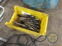 box lot of drill bits