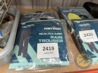 2 pairs XL waterproof trousers