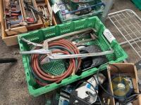 box of welding items & clamp - 2