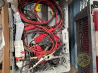 box of jump leads etc - 2