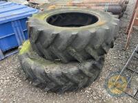 2x 16.9R34 goodyear tyres 40% tread, holding air - 3