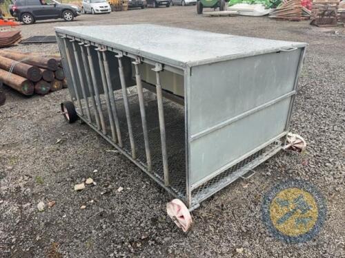 Galvanised sheep creep feeder