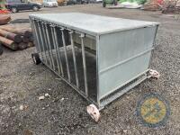 galvanised sheep creep feeder