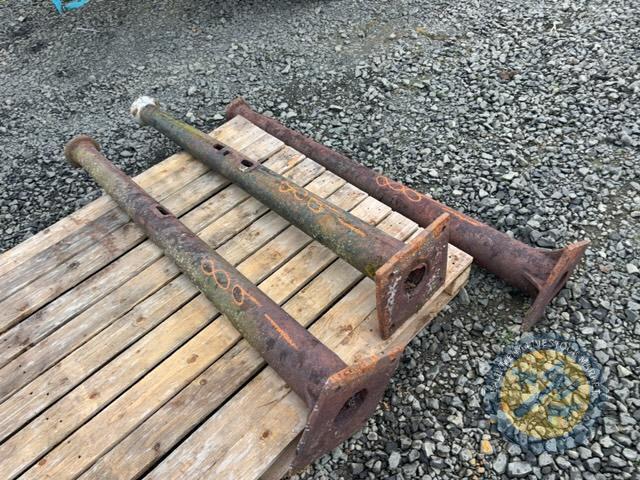 3 cast iron gate posts