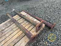 3 cast iron gate posts