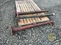 3 cast iron gate posts - 2