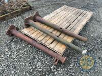 3 cast iron gate posts - 3