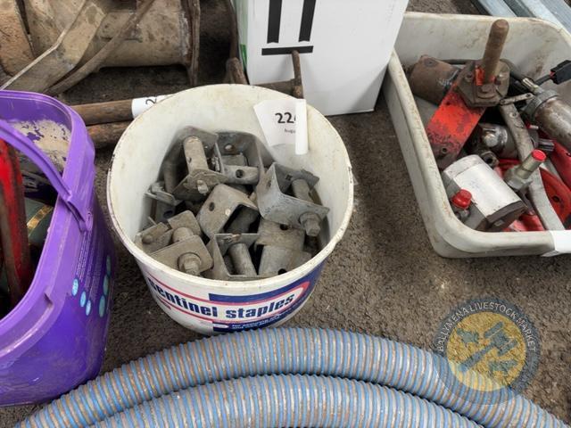 Bucket of wire tighteners