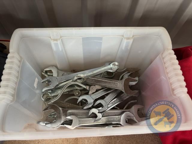 Box lot of spanners