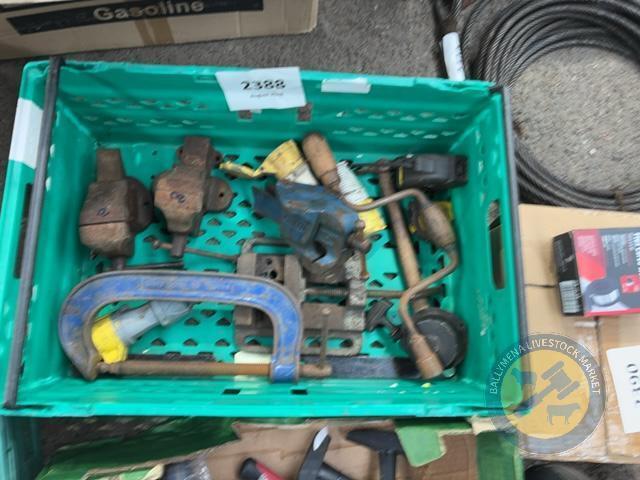 green box vices and lamp etc