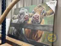 Cows in canvas