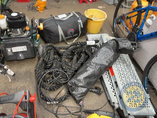 Bundle of black rope