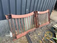 8ft approx antique heavy duty drive way gates - 2