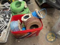 box lot of electrical wire