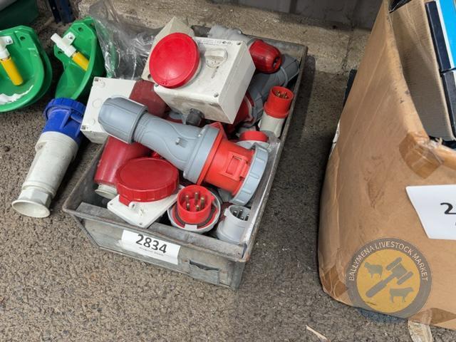 Box of industrial plugs & sockets