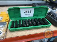 10 piece 0.5 inch impact sockets - 2
