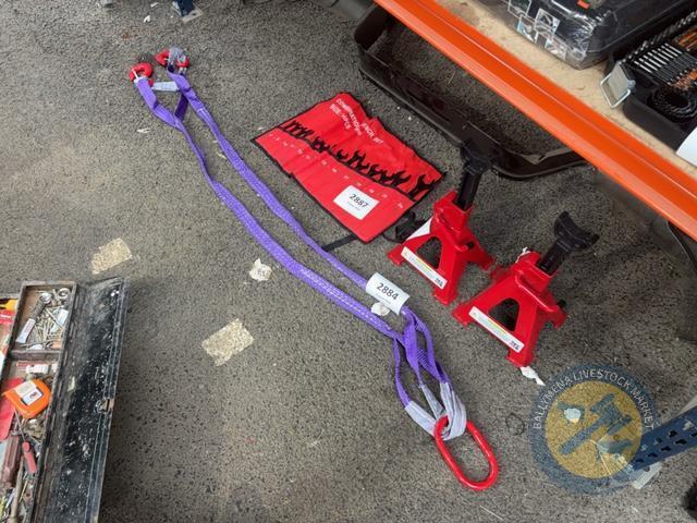 Lifting sling with hooks
