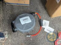 Retractable air line hose reel