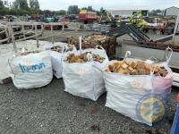 4 tote bags of sticks