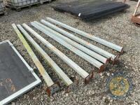 7 galvanised posts - 2