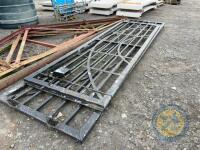 2x black gates 16 & 20ft - 2