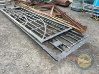 2x black gates 16 & 20ft - 3