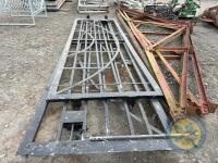 2x black gates 16 & 20ft - 4