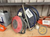 Extension lead on reel & extension lead