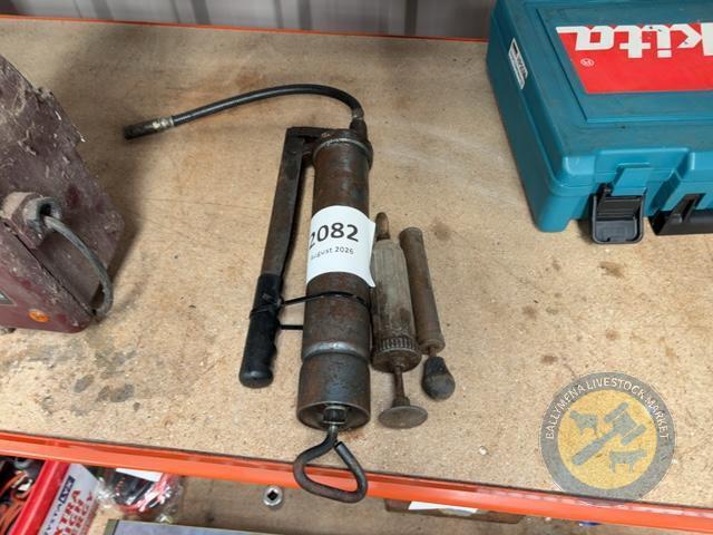 Grease gun, vintage grease gun & vintage bike pump