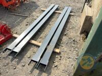 Set of 8ft forklift extension toes - 2