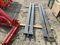 Set of 8ft forklift extension toes - 3