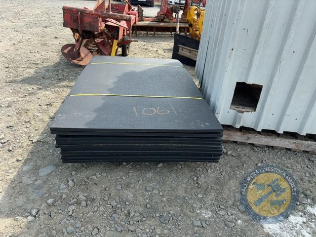 Pallet of rubber mats