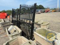 2x PVC coated galvanised wrought iron gates suitable for 14ft entrance - 2