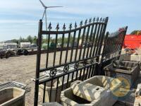 2x PVC coated galvanised wrought iron gates suitable for 14ft entrance - 3