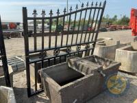 2x PVC coated galvanised wrought iron gates suitable for 14ft entrance