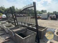 2x PVC coated galvanised wrought iron gates suitable for 14ft entrance - 2