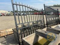 2x PVC coated galvanised wrought iron gates suitable for 14ft entrance - 3
