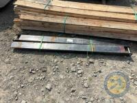 Set of 6ft extension toes for forklift - 2