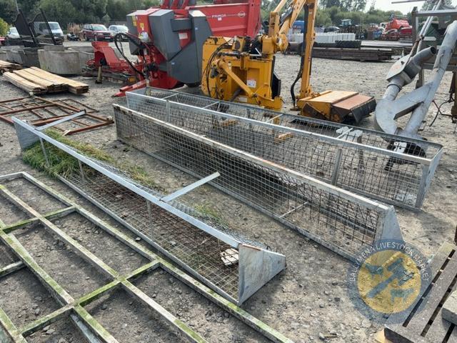 3x galvanised hayracks