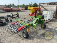 Rakeman 3000 grass harrow with seed box & control box