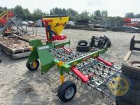 Rakeman 3000 grass harrow with seed box & control box - 3