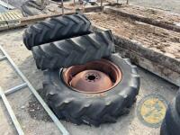 3x tyres & 2x rims for 35/135 or Dexta 13.6/R28