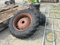 3x tyres & 2x rims for 35/135 or Dexta 13.6/R28 - 3