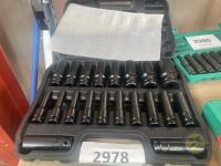 20pc impact socket set black