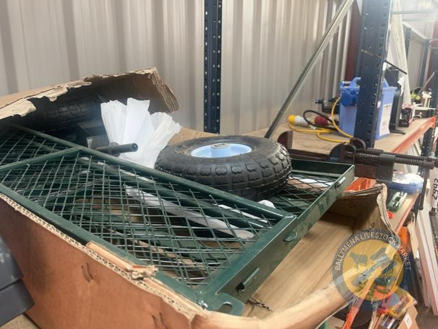 Green garden trolley